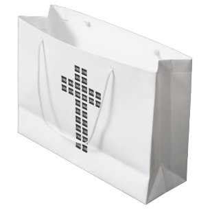 Create a Cross Pattern with any Logo or Image Large Gift Bag