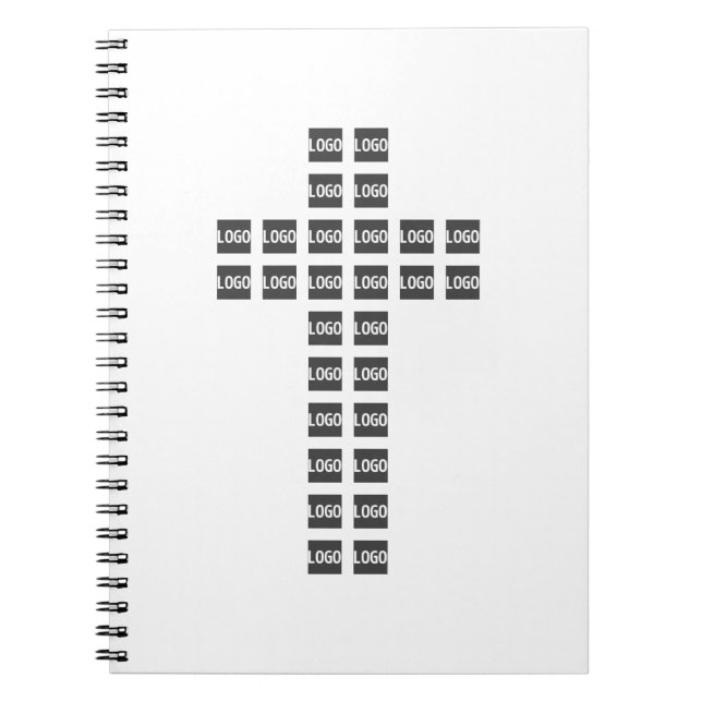 Create a Cross Pattern with any Logo or Image Notebook (Front)