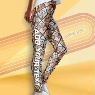 Create a Custom 8 Photo Collage - Diamond Shape Leggings
