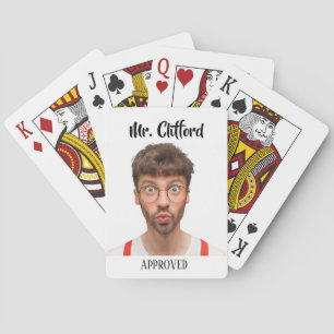Create A Custom Funny Face Teacher Approval Rubber Playing Cards
