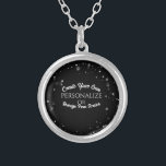 Create a Custom Personalised Silver Plated Necklace<br><div class="desc">Create your own custom stuff including personalised clothing and accessories, promotional products for your small business, custom colour wedding gifts and favours, event decor and more by adding your own text and design elements and choosing your favourite fonts, colours and styles. Or, redesign this item entirely from scratch by replacing...</div>