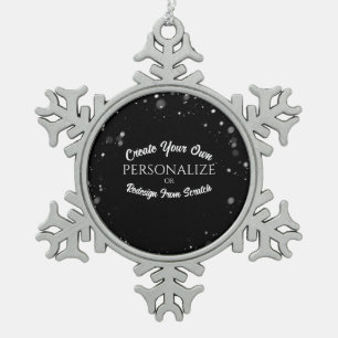 Create a Custom Personalised Snowflake Pewter Christmas Ornament