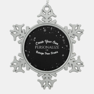 Create a Custom Personalised Snowflake Pewter Christmas Ornament