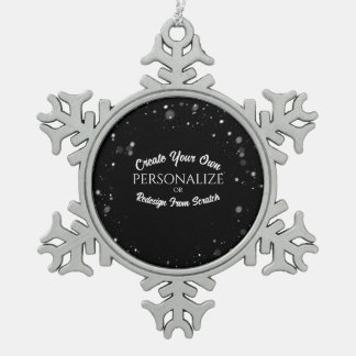 Create a Custom Personalised Snowflake Pewter Christmas Ornament