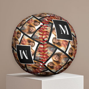 Create a Custom Photo Collage - 1 Photo Monogram Baseball
