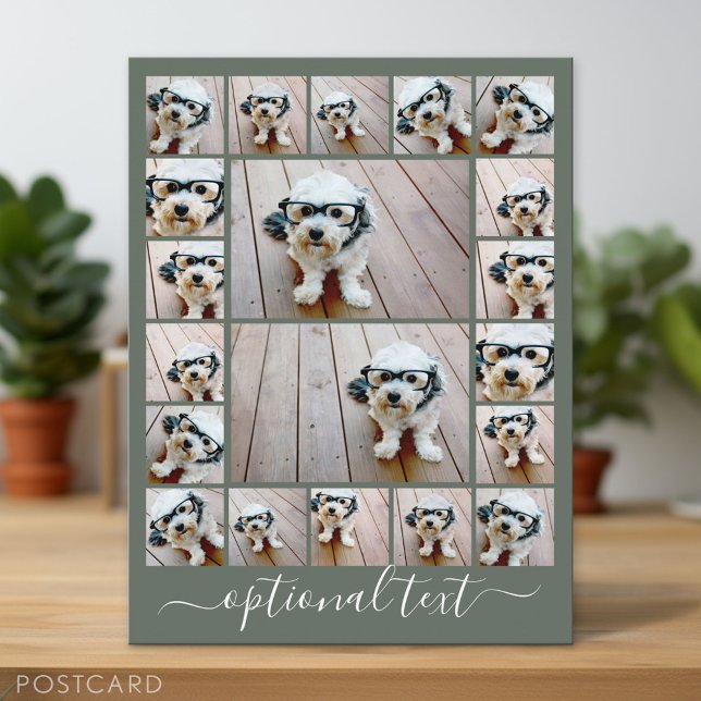 Create a Custom Photo Collage - 20 Photos Postcard (Photo Postcard - Customize with your pictures)