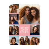Create a Custom Photo Collage - 8 Photos - coral Magnet (Vertical)