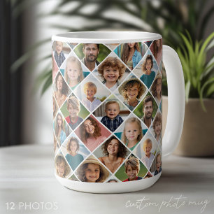 Create a Custom Photo Collage with 12 Photos Coffee Mug