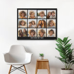 Create a Custom Photo Collage with 12 Photos Faux Canvas Print<br><div class="desc">Can change background colour - Use your favourite photo or pictures to make a fun keepsake to share with friends.</div>