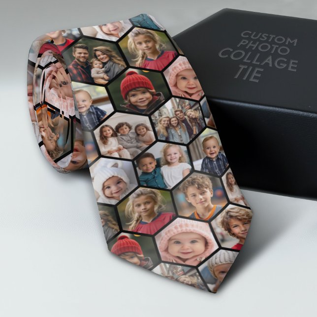 Create a Custom Photo Collage with 12 Photos Tie (Custom Photo Collage Tie - Create Your Own Look)