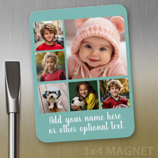 Create a Custom Photo Collage with 6 Photos Magnet