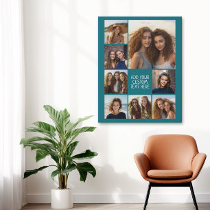 Create a Custom Photo Collage with 8 Photos Faux Canvas Print