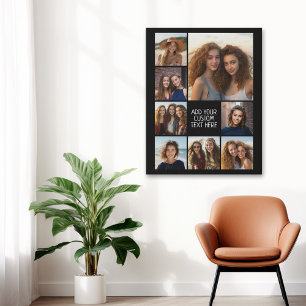 Create a Custom Photo Collage with 8 Photos Faux Canvas Print