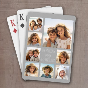 Create a Custom Photo Collage with 8 Photos Playing Cards