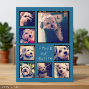 Create a Custom Photo Collage with 8 Photos Postcard