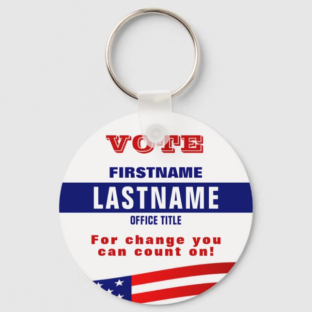 Create a Custom Political  Key Ring (Front)