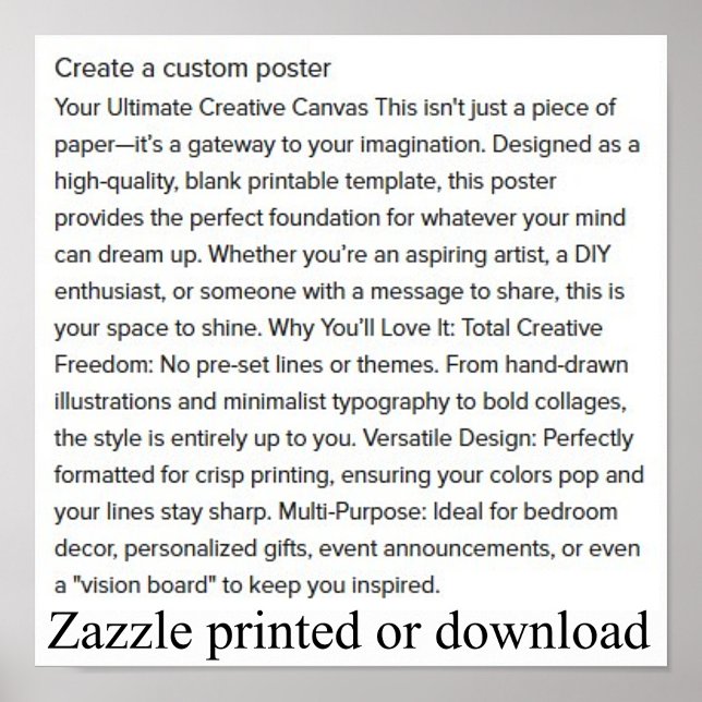 Create a custom poster (Creator Uploaded)