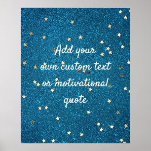 Create A Custom Quote Poster - Gold Stars