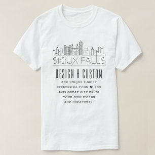 Create A Custom Sioux Falls, S. Dakota Themed T-Shirt