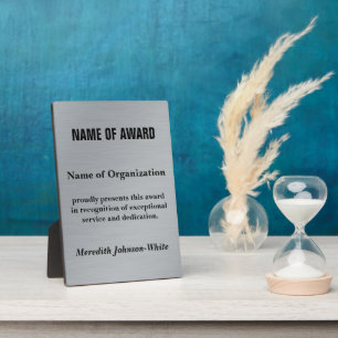 Create a Custom Volunteer Recognition Award (Silv) Plaque