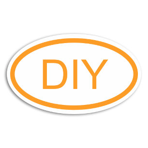 Create a Dark Orange Euro Style Oval Sticker
