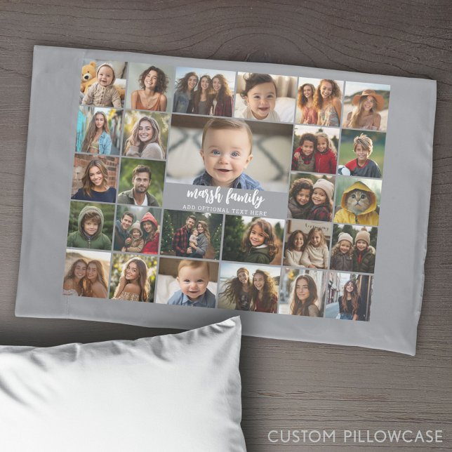 Create a Funky Photo Collage with 27 Photos Pillowcase (Create Your Own Photo Collage Pillowcase)
