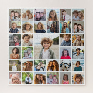 Create a Funky Photo Collage with 33 Photos Jigsaw Puzzle