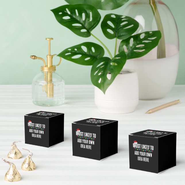 😂Create a Funny Most Likely To Be Quote Christmas Favour Box (Multiple)