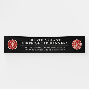 Create A Giant Firefighter Themed Black Banner