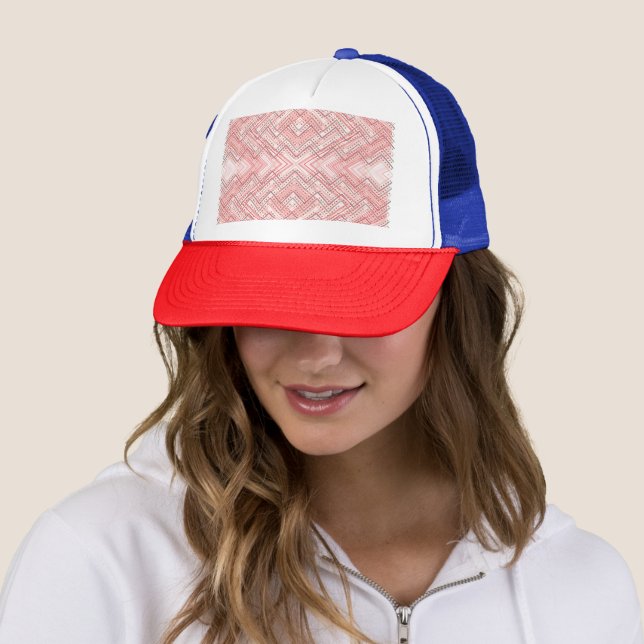 Create a Modern Backdrop with Pink and White Diamo Trucker Hat (In Situ)