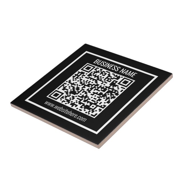 Create a Modern QR code Instantly  Ceramic Tile (Side)