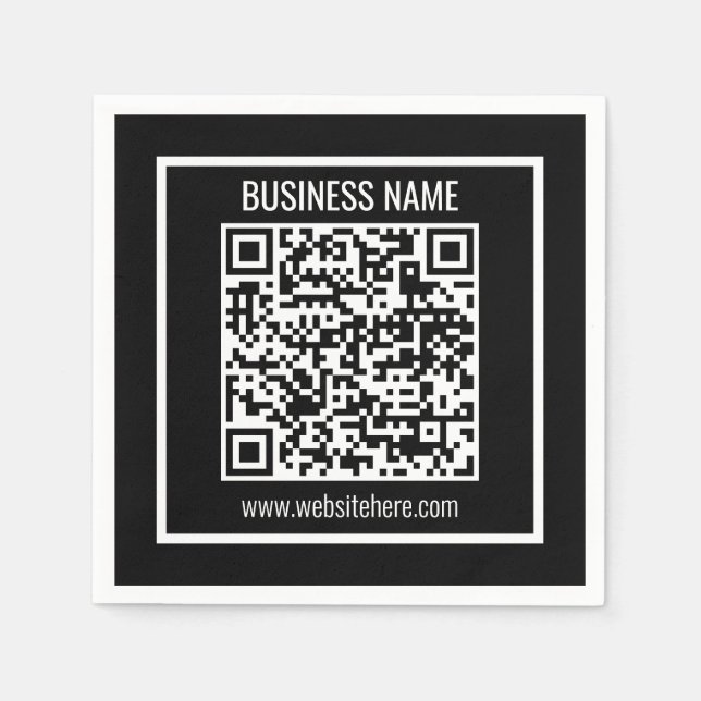 Create a Modern QR code Instantly  Napkin (Front)
