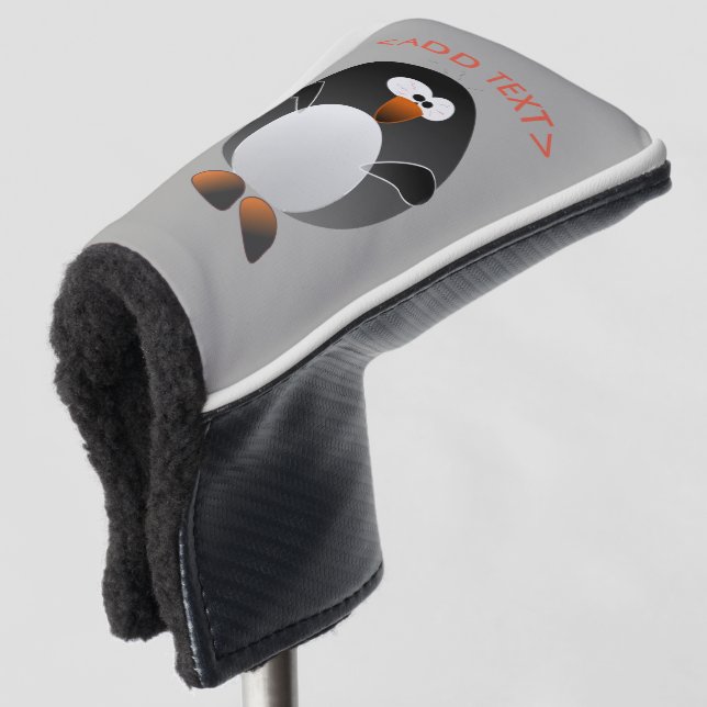Create a Penguin Golf Head Cover (3/4 Front)
