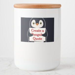 Create a Penguin Quote Food Label