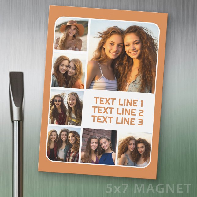 Create a Photo Collage with 7 Pics - Magnet (Photo Magnet - 5x7 size)