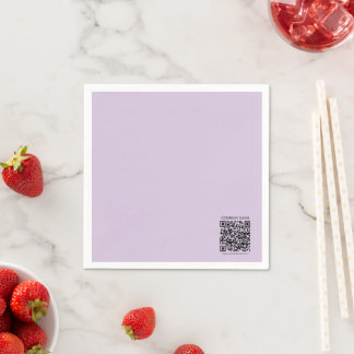 Create a QR Code | Pale Lavender Violet Napkin