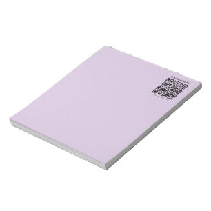 Create a QR Code Pale Lavender Violet Notepad