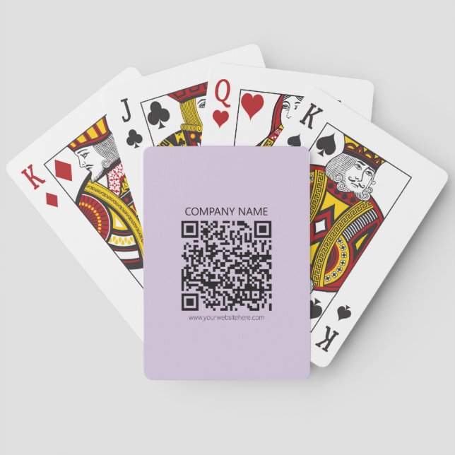 Create a QR Code | Pale Lavender Violet Playing Cards (Back)