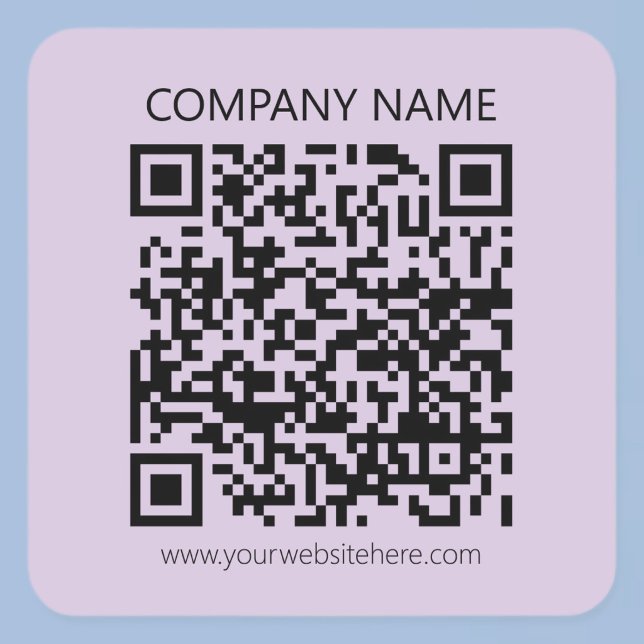 Create a QR Code | Pale Lavender Violet Square Sticker (Creator Uploaded)