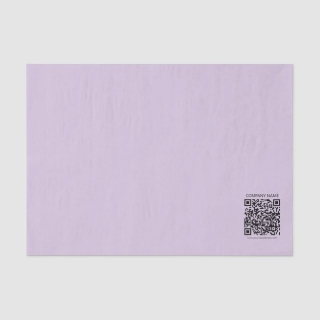 Create a QR Code | Pale Lavender Violet Tissue Paper (Front)