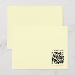 Create a QR Code Pale Yellow Card