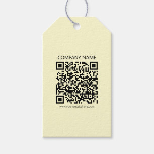 Create a QR Code   Pale Yellow Gift Tags