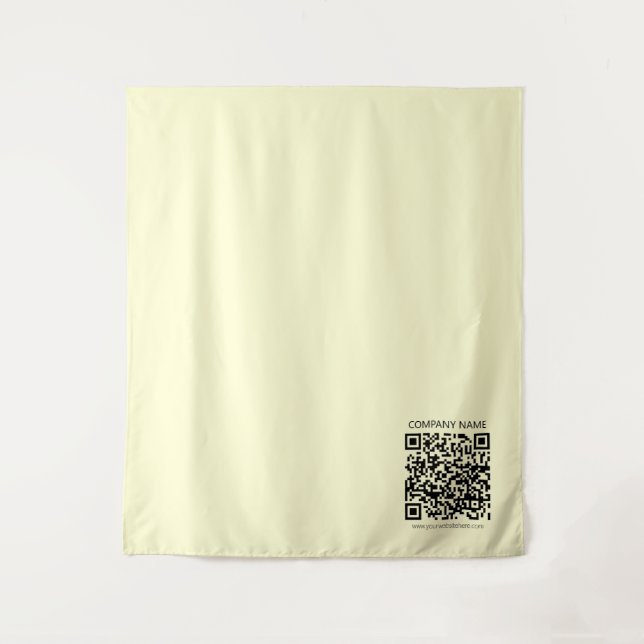 Create a QR Code | Pale Yellow Tapestry (Front)