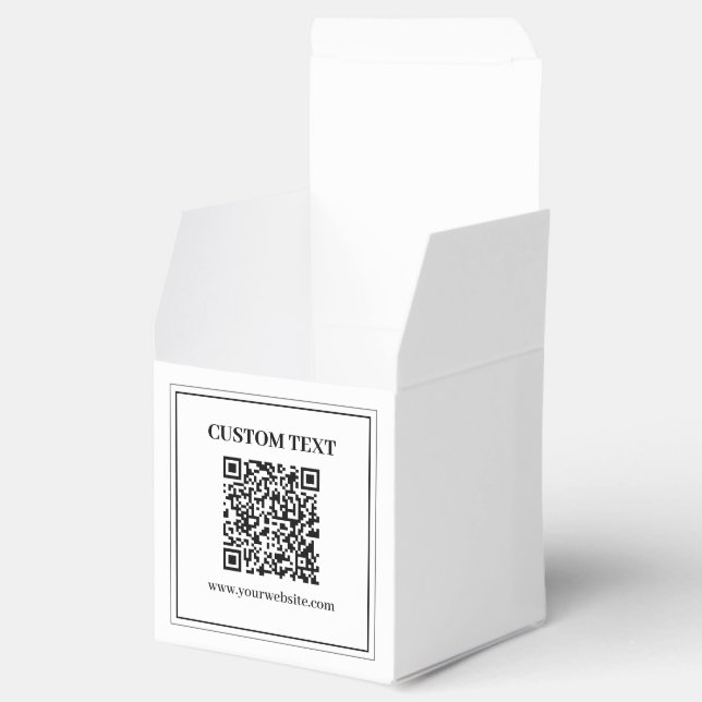 Create a Scannable QR code | Black & White Favour Box (Opened)