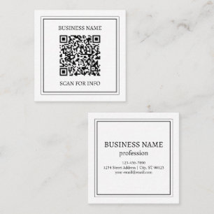 Create a Scannable QR code Black & White Square Business Card