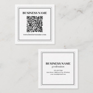 Create a Scannable QR code Black & White Square Business Card