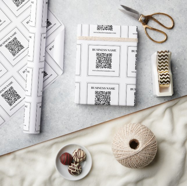 Create a Scannable QR code | Black & White Wrapping Paper (Crafts)