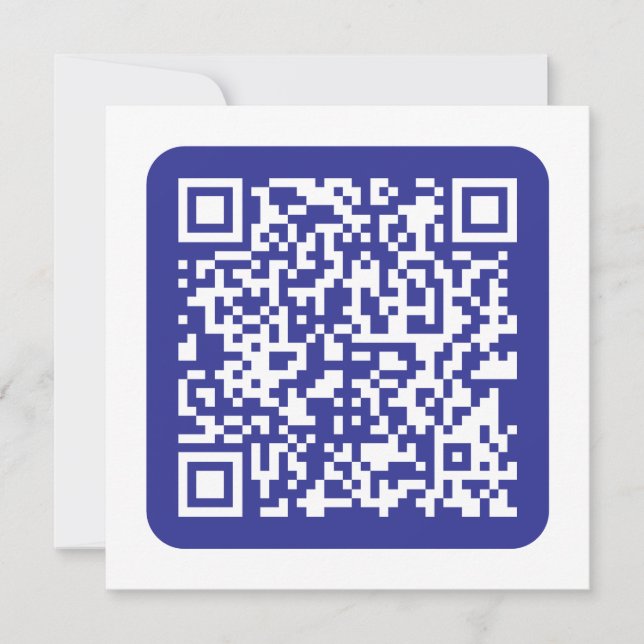 Create a Scannable QR code | Editable Dark Blue Card (Front)