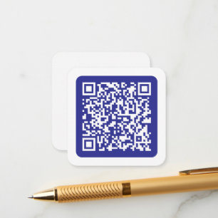 Create a Scannable QR code   Editable Dark Blue Enclosure Card