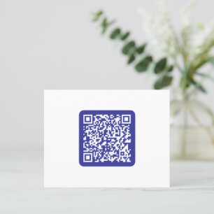 Create a Scannable QR code Editable Dark Blue Thank You Card